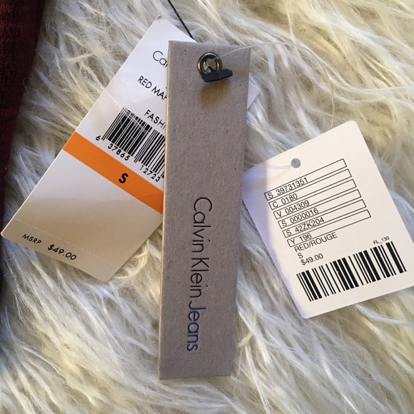 SOLD Calvin Klein Jeans mock neck banded crop top - Picture 2 of 2