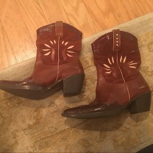 Van Eli cowboy boots suede and Leather