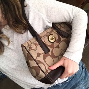 Coach signature shoulder bag