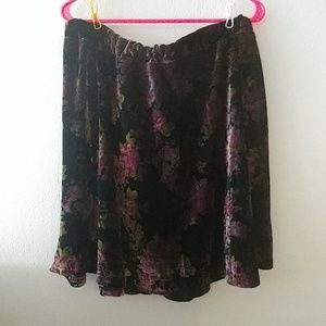 Faux Velvet Skirt