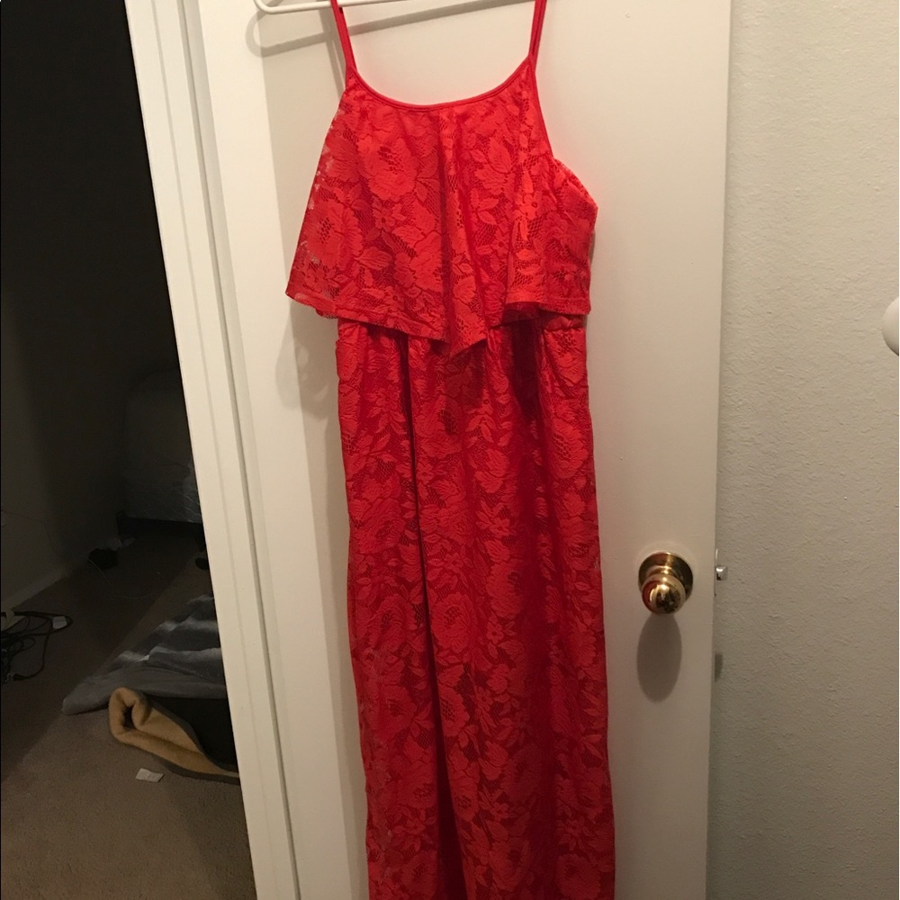 Coral maxi dress like new - Picture 1 of 1
