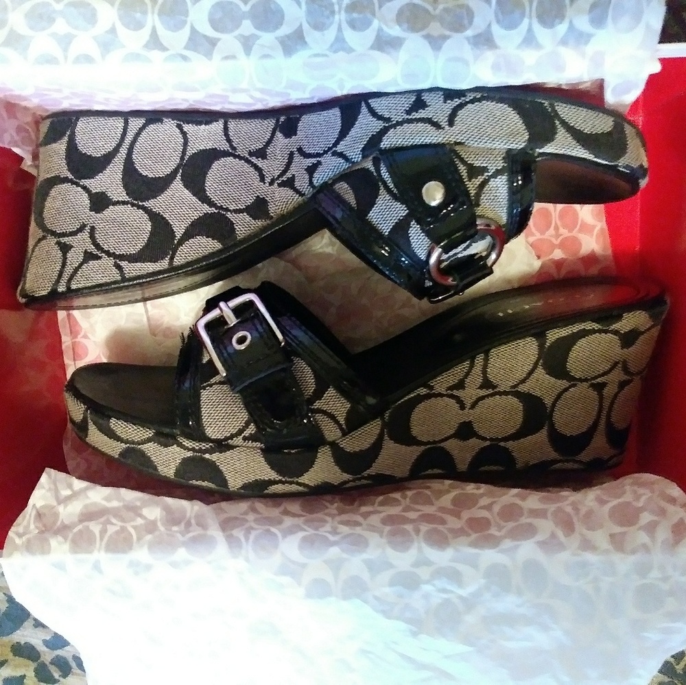 Coach wedge sandals