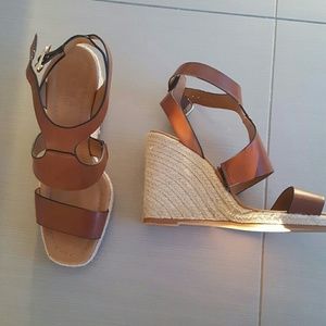 Leather Wedge Sandals