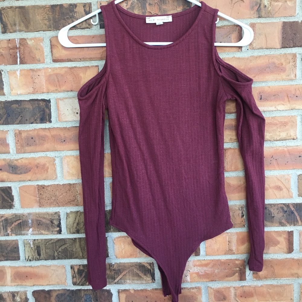 Ribbed long-sleeve bodysuit