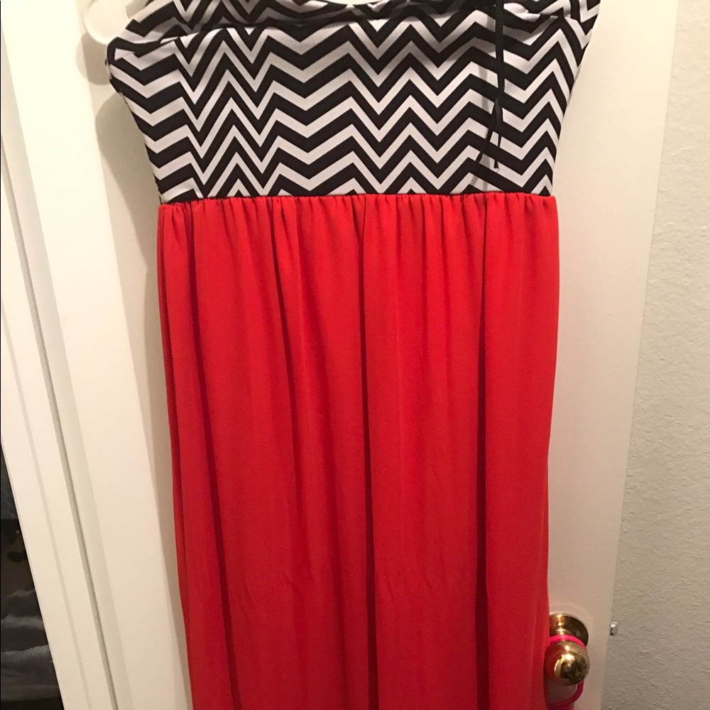 Chevron maxi dress