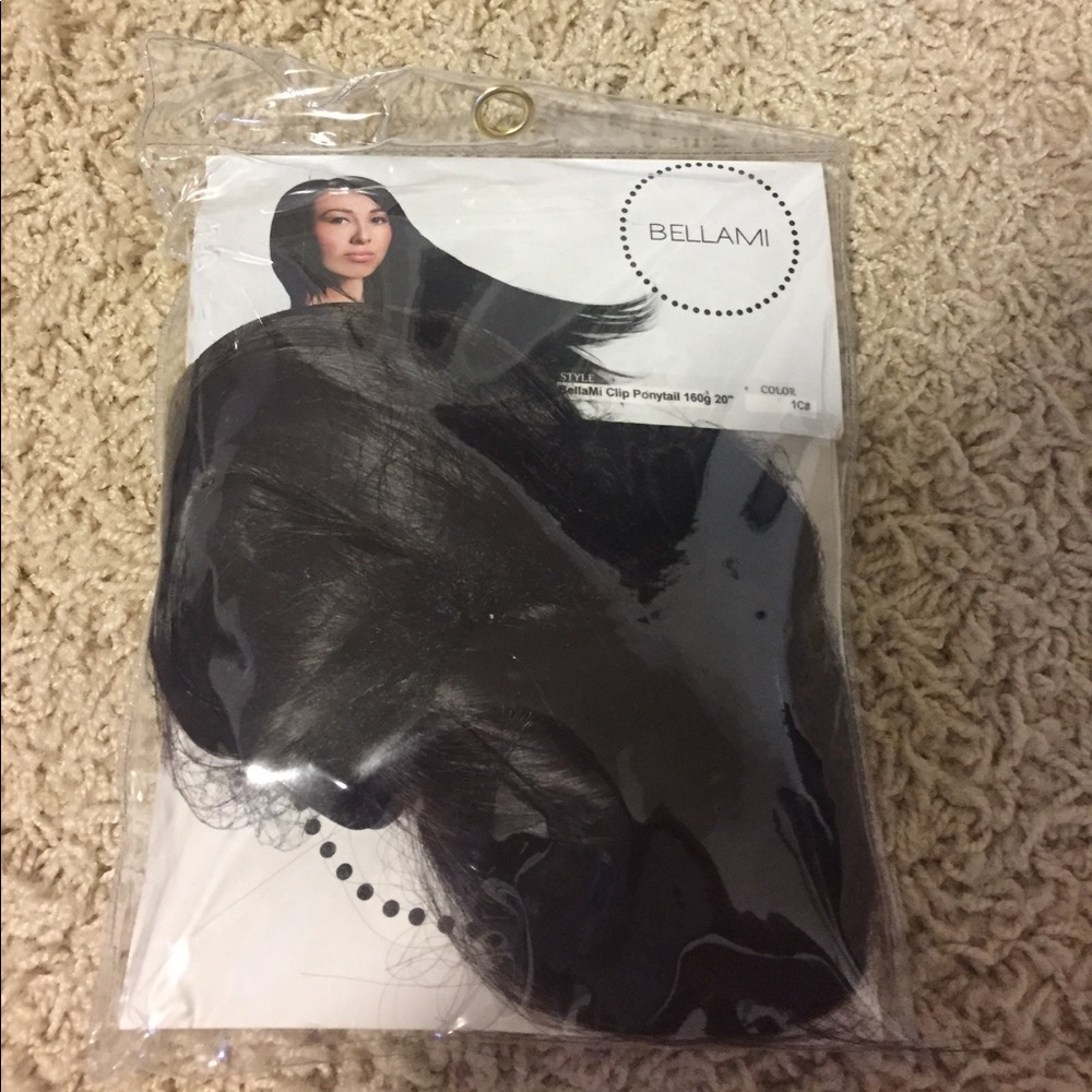 BELLAMI 20" Clip Ponytail Extension - Color 1C#