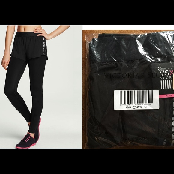 Pantalon De Sport Victoria's Secret Sport Scuba Track Pant Noir Taille M - Neuf Avec étiquettes
