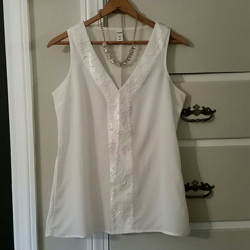 Old Navy sleeveless ivory top
