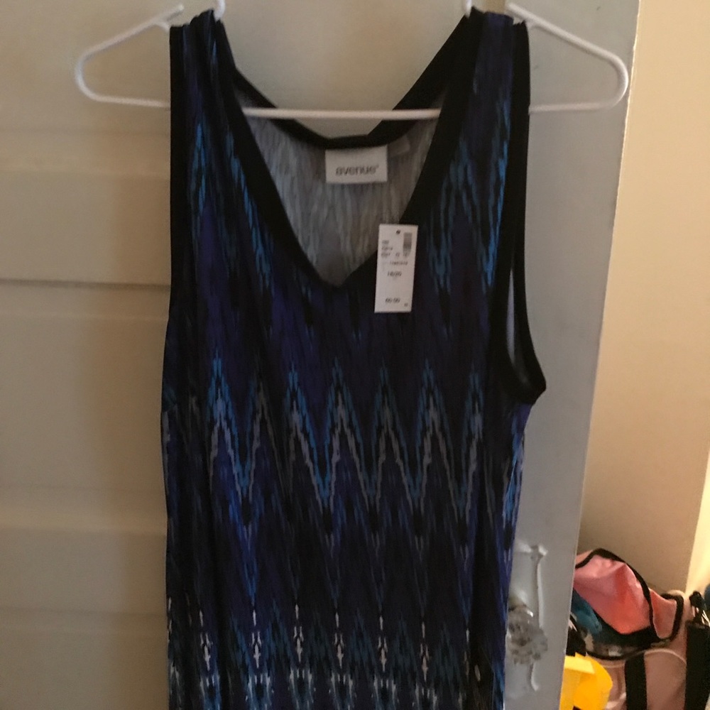 Red white blue maxi dress