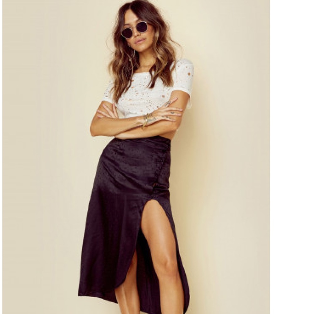 FOR LOVE AND LEMONS GABRIELLA MIDI SKIRT