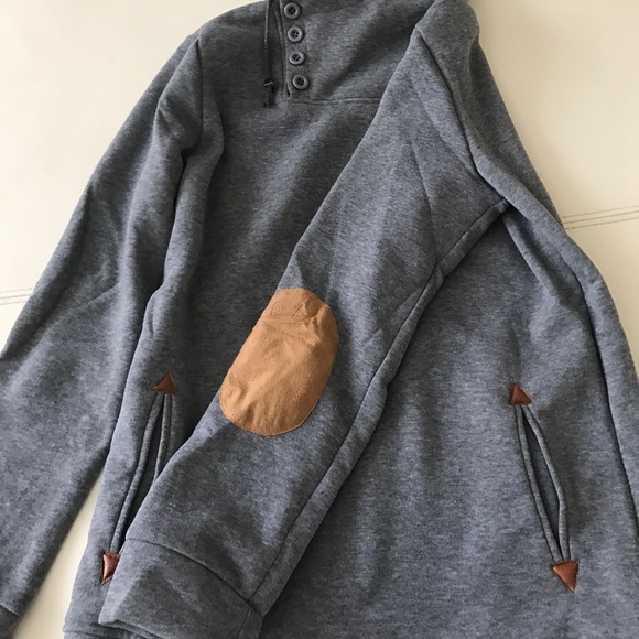 Long sleeve cotton blend hoodie - Picture 3 of 5