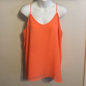 Bright orange loose fit tank