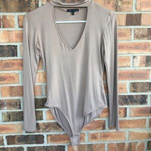 Mock neck/cutout bodysuit