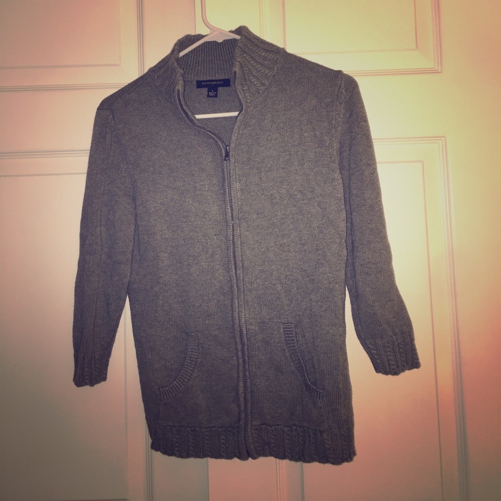 Casual zip-up sweater