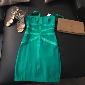 Green BEBE dress (SOLD)