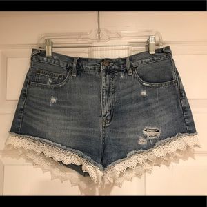 Free People laced bottom shorts