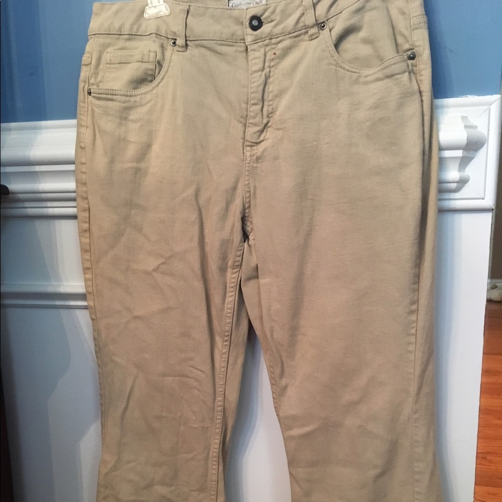 Cold water Creek tan stretch jeans 16 petite
