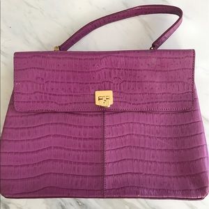 Vintage purple leather Etienne Aigner handbag