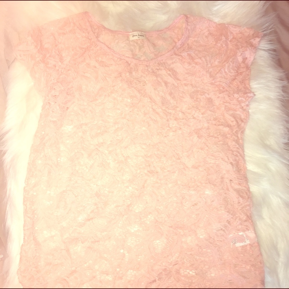 Pink lace top