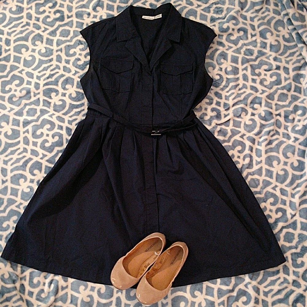 Belted Shirt dress button down