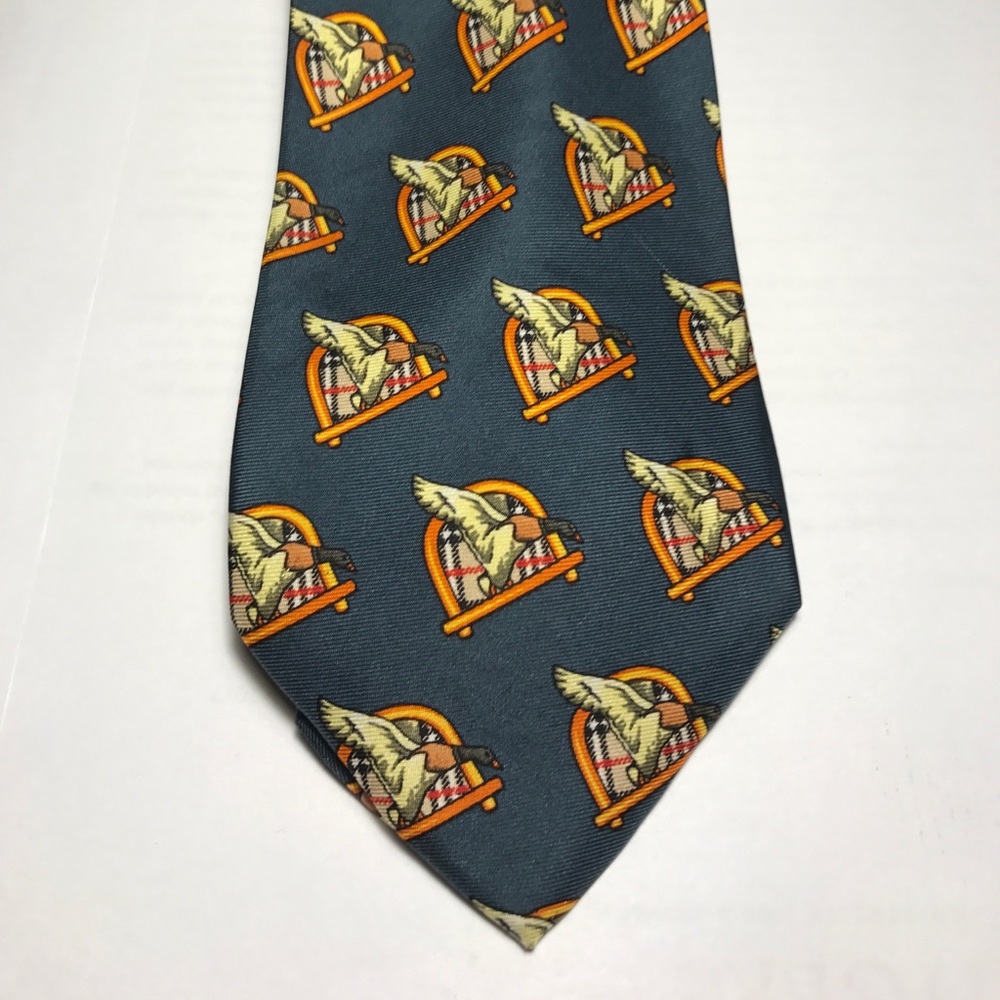 Green Burberry Tie