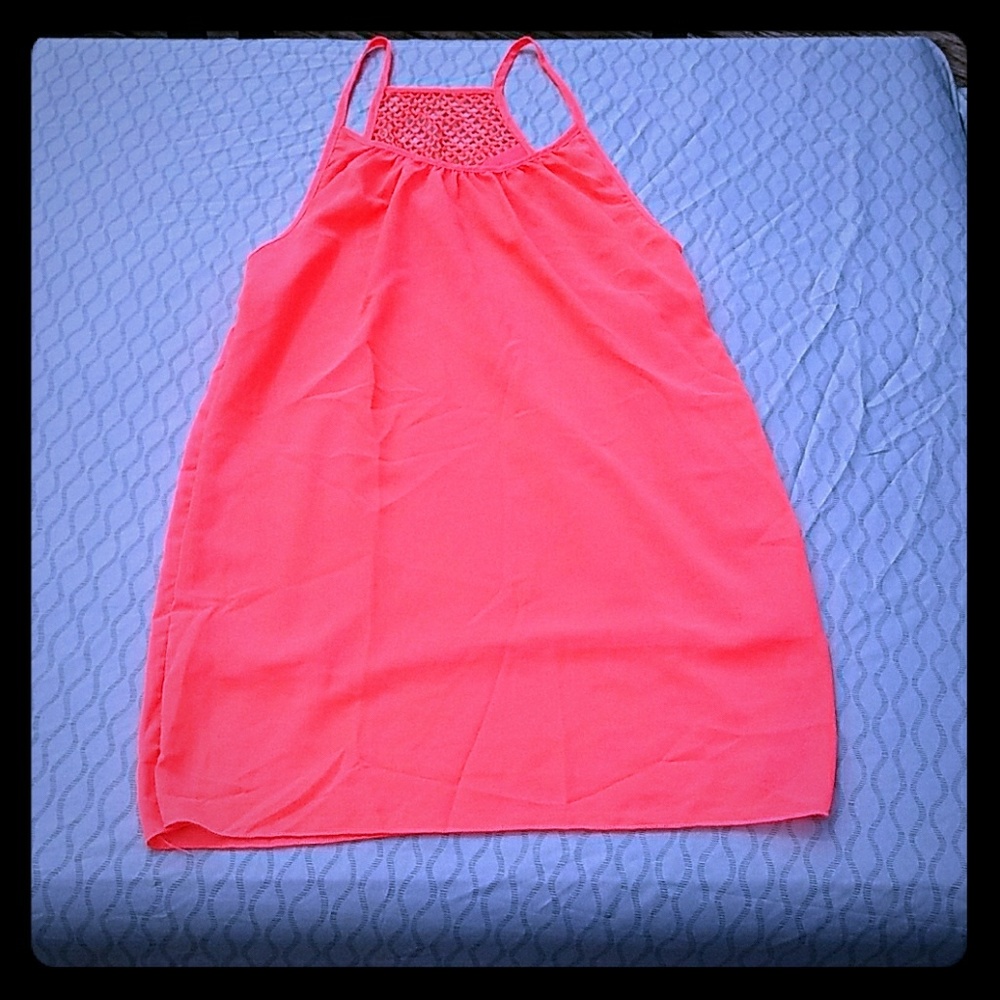 Bright coral summer dress