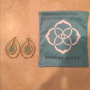 Kendra Scott Earrings in Mint Green + Pouch