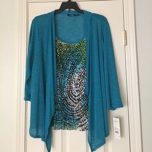 Elementz Women's Cardigan/Top Combo