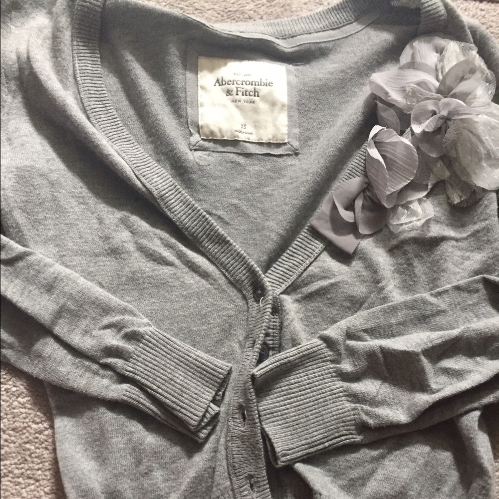 Abercrombie & Fitch Dark Gray Cardigan