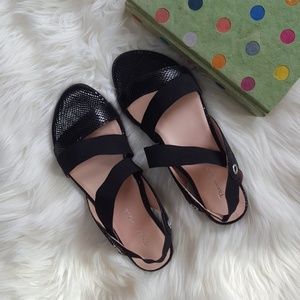 Taryn Rose Black Elasticized Dress Sandal