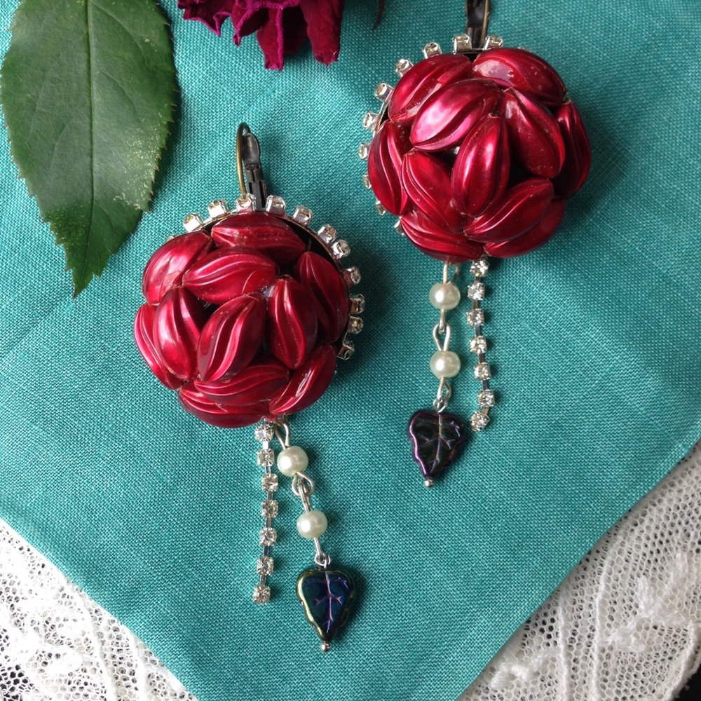 Red Vintage Earrings