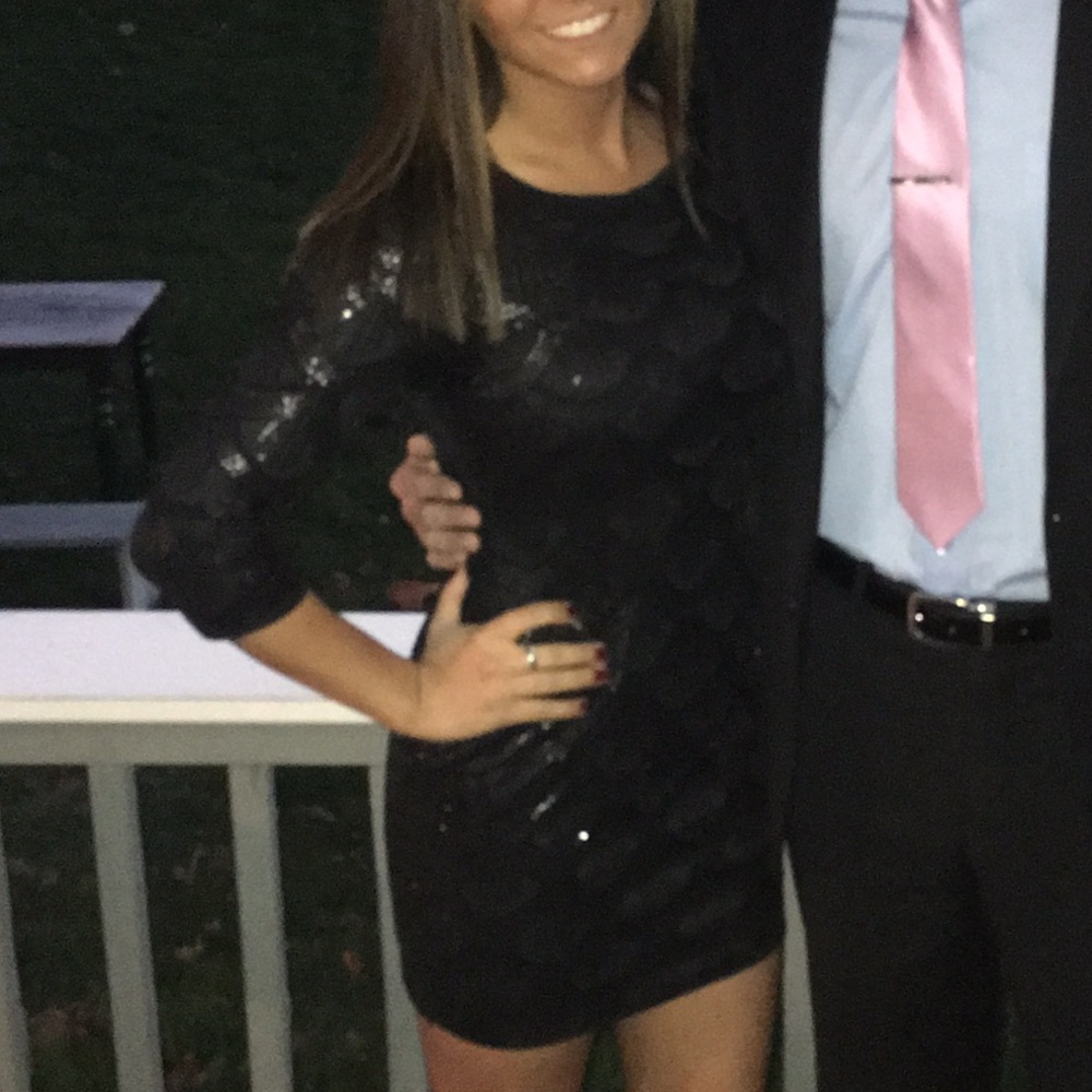 Black sequin dress