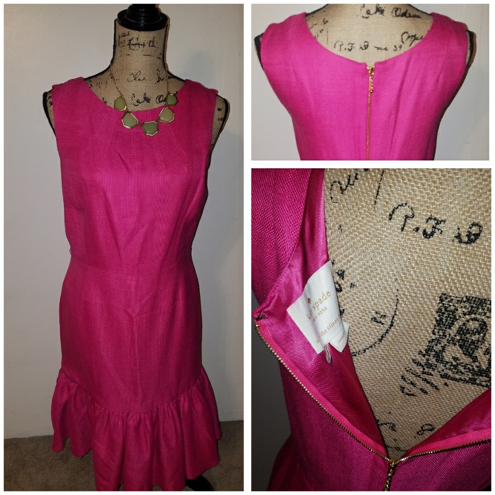 Kate spade pink silver lining dress