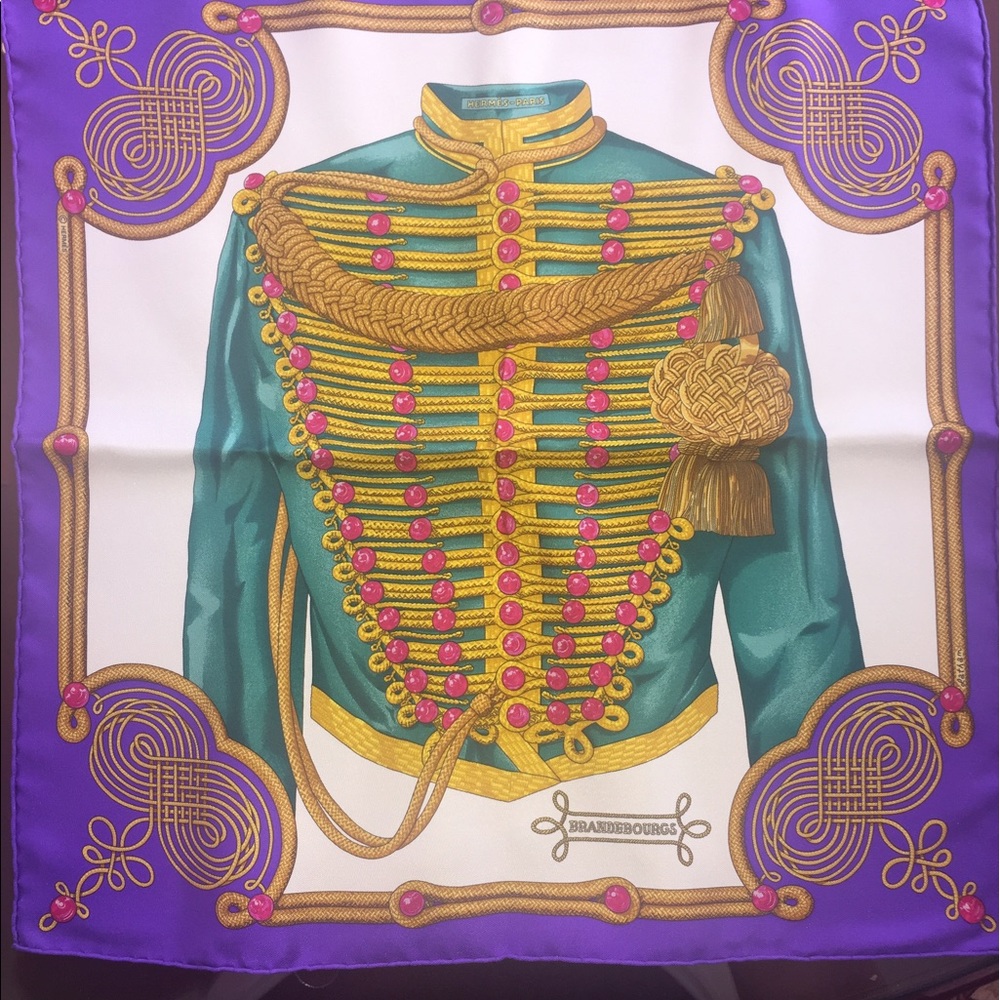 Hermes silk pocket square scarf