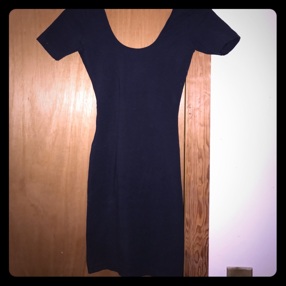 Navy blue stretch mini dress