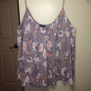 BRAND NEW PURPLE FLORAL TANK WITH SPAGHETTI STRAPS