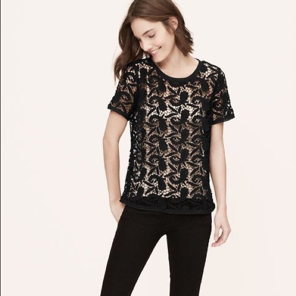 LOFT Tops - NEW LOFT paisley lace overlay top