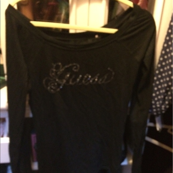 Guess Long sleeve top. Sheer - Picture 1 of 2