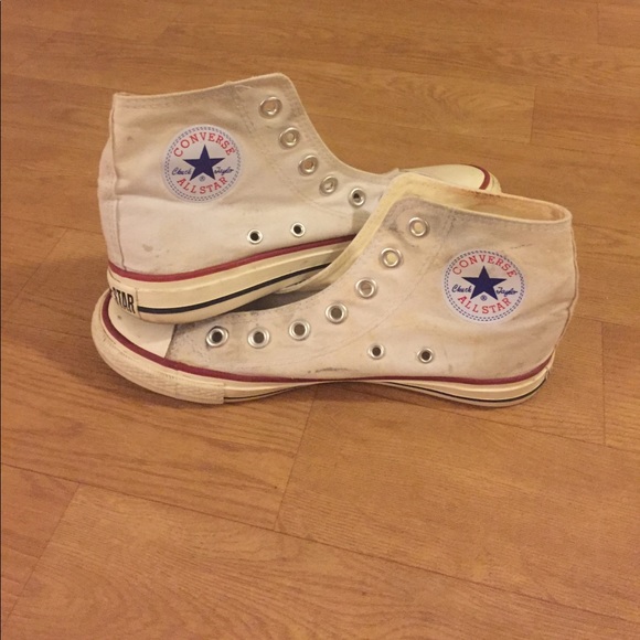 Shoes - White Hi Top Converse (not sure if authentic)