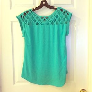 Teal Express Latticework Top