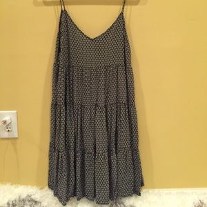 Black and white flower patterned dress
