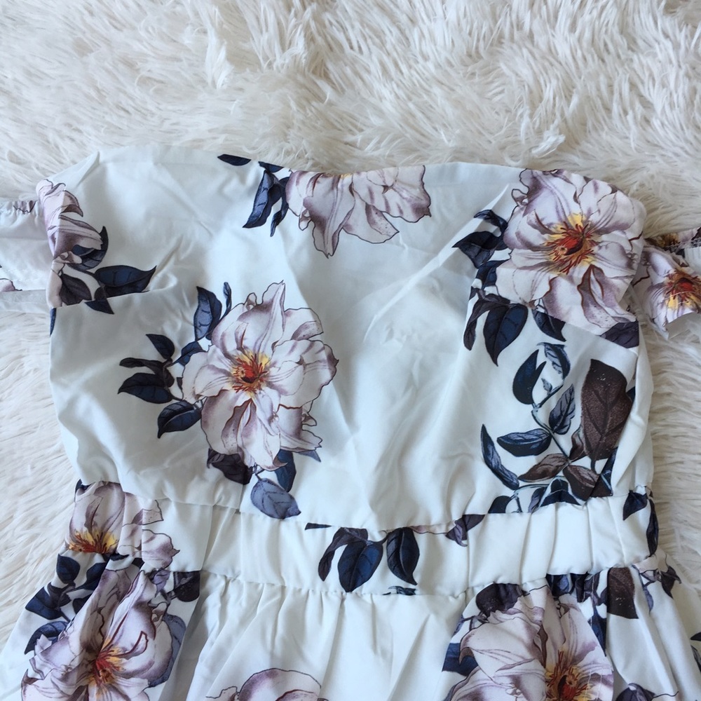 🌸"Olivia" ll Floral Off Shoulder Split Dress 🌸 - Picture 7 of 8
