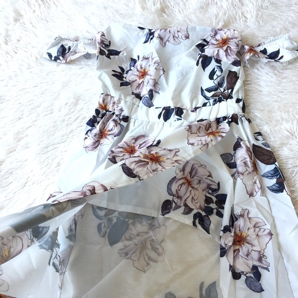 ๐ธ"Olivia" ll Floral Off Shoulder Split Dress ๐ธ - Picture 6 of 8
