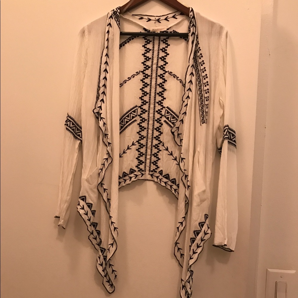Never been worn. Black and white boho kimono