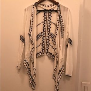 Never been worn. Black and white boho kimono