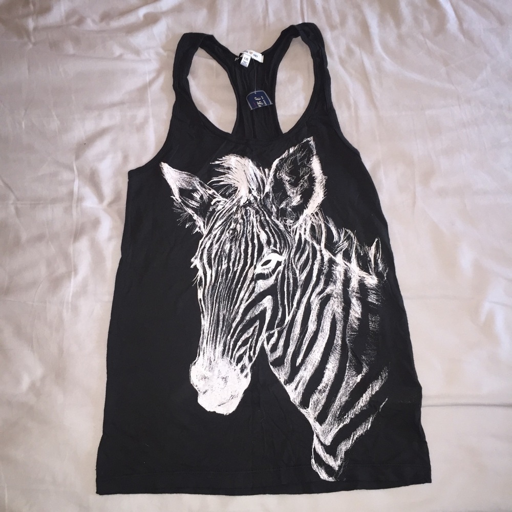 NWT Forever 21 Zebra Racerback Tank