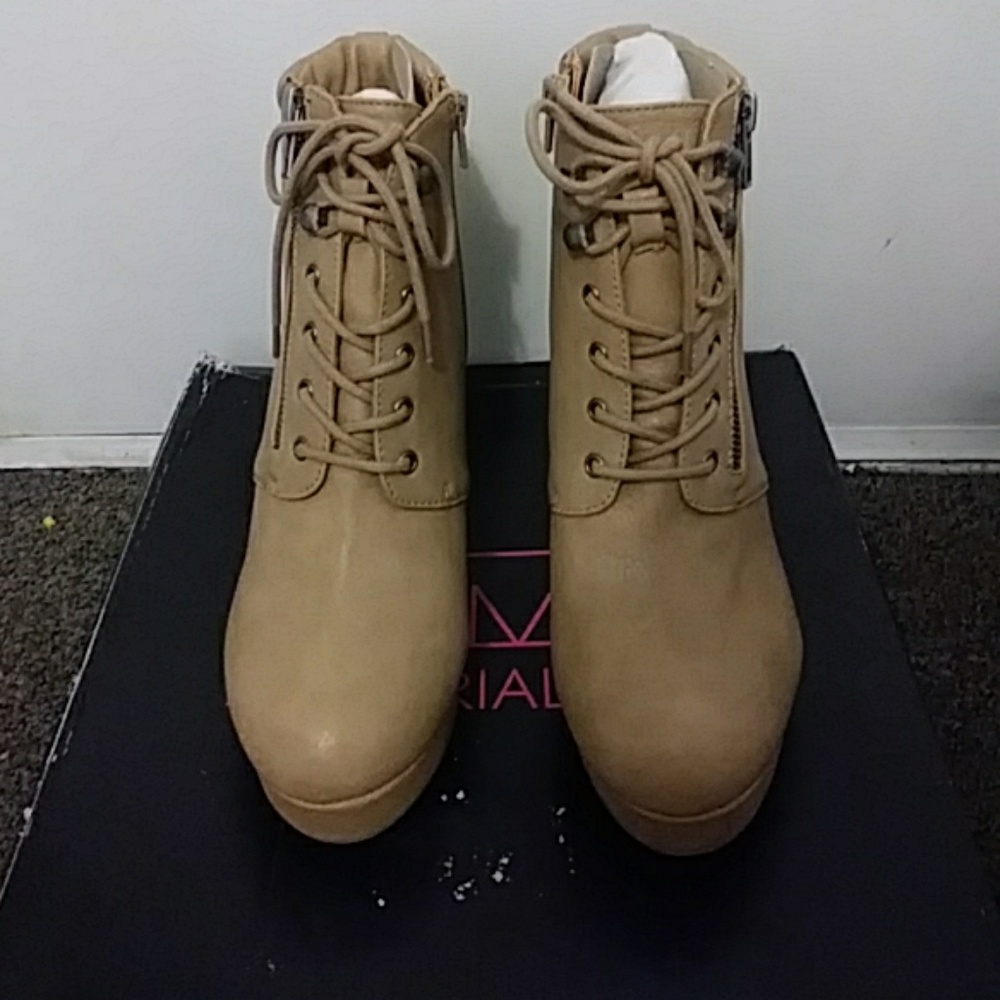 Tan Material Girl booties