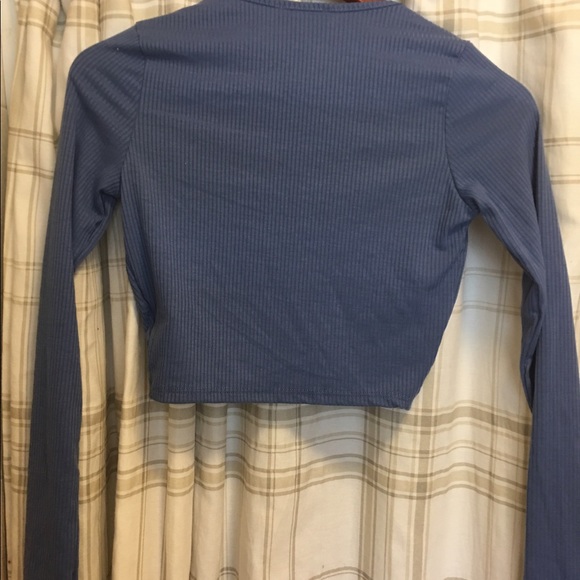 Fashion Nova Tops Fashion Nova Long Sleeve Crop Shirt Poshmark