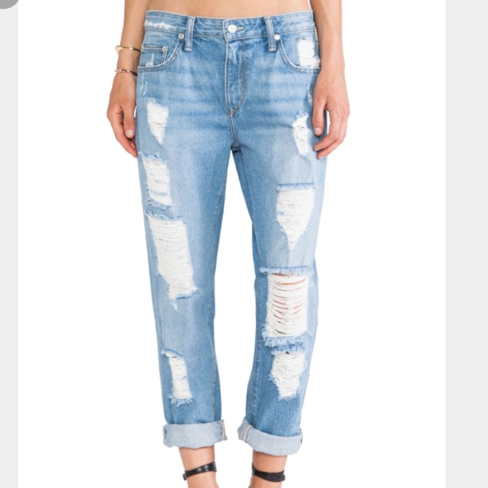 Lovers+Friends Distressed Boyfriend