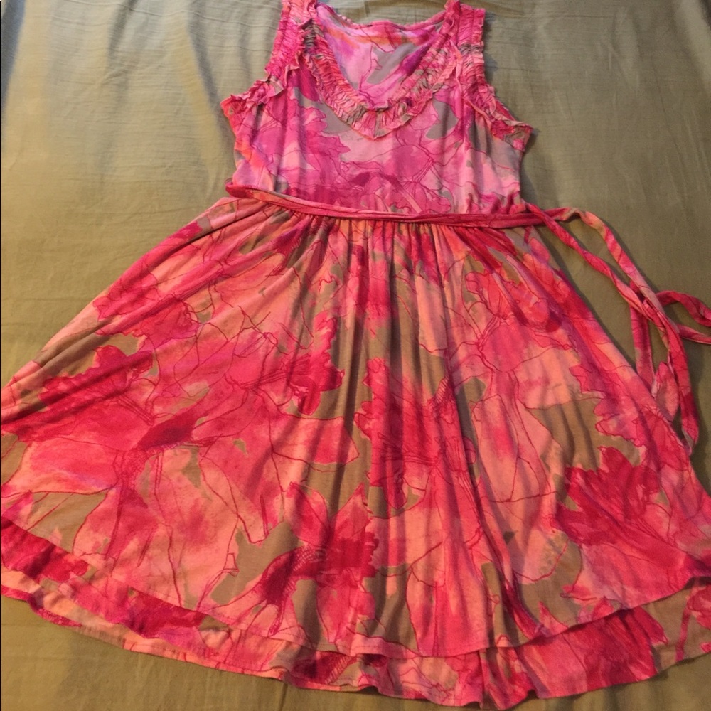 Banana Republic👗Gorgeous pink floral Summer dress